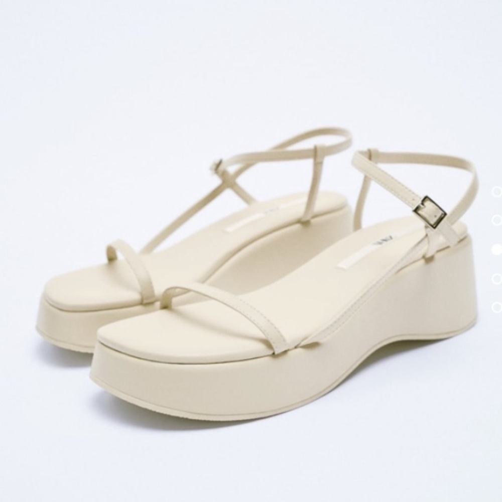 Zara Cream Strappy Sandals